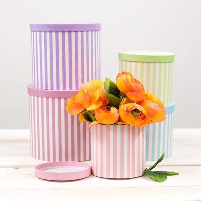 Набор коробок 5 в 1 круг «Полоски», 14 × 14‒22 × 22 см