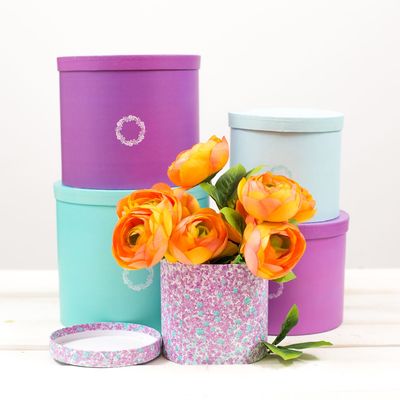 Набор коробок 5 в 1 круг «Оттенки», 14 × 14‒22 × 22 см