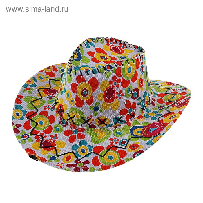 Карнавальная шляпа "Ковбой", разноцветная, р-р 56-58 - Фото 1