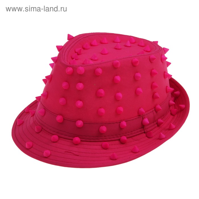 Карнавальная шляпа с шипами, р-р 56-58, цвет розовый - Фото 1