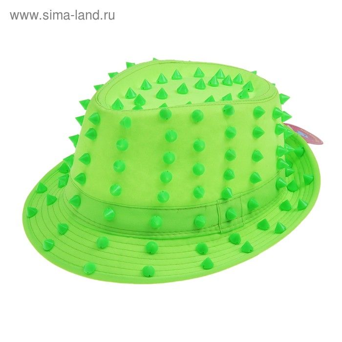 Карнавальная шляпа с шипами, р-р 56-58, цвет салатовый - Фото 1