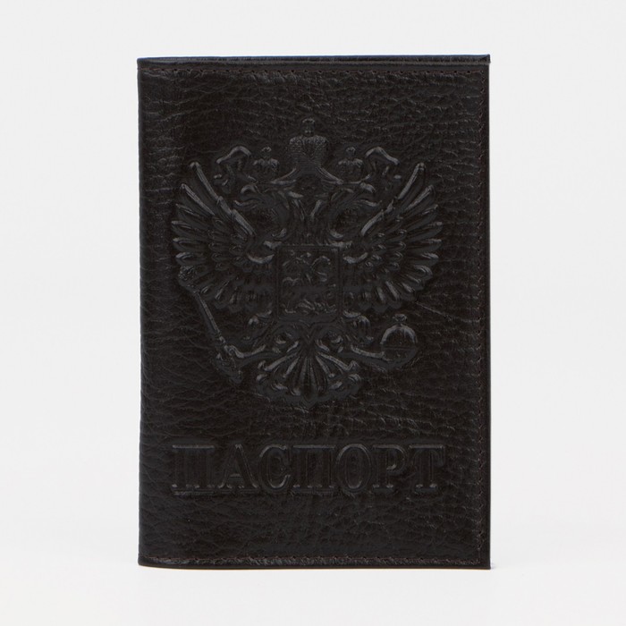 Обложка для паспорта, цвет тёмно-коричневый - фото 1908330711
