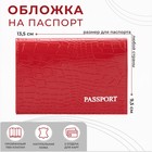 Обложка для паспорта, цвет красный - фото 3692052