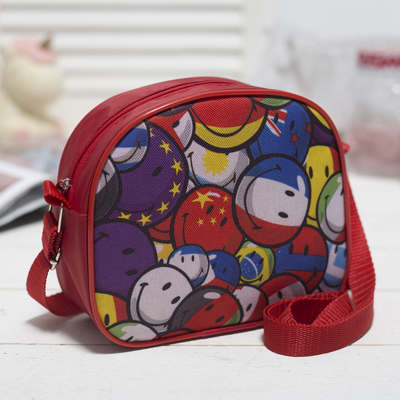 Сумочка детская, отдел на молнии, цвет красный/разноцветный