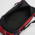 Сумка дорожная, отдел на молнии, 3 наружных кармана, регулируемый ремень, цвет красный/чёрный - Фото 5