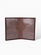 Обложка для паспорта, натуральная кожа, флотер, коричневая - Фото 3