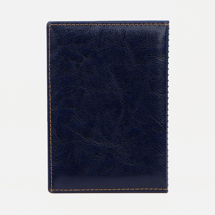 Обложка для паспорта, цвет тёмно-синий - фото 1908330723