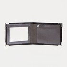 Обложка для удостоверения, с окошком, из натуральной кожи, коричневая - Фото 3