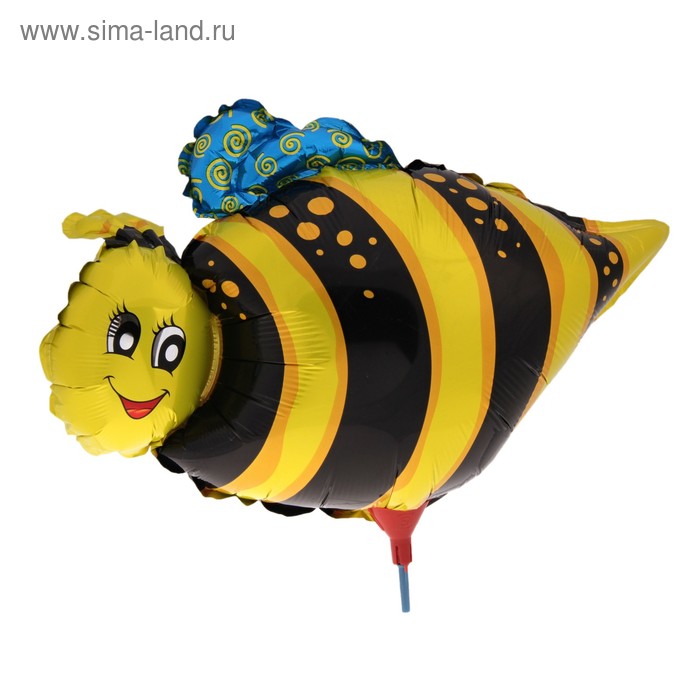 Шар фольгированый"Пчелка"на палочке - Фото 1