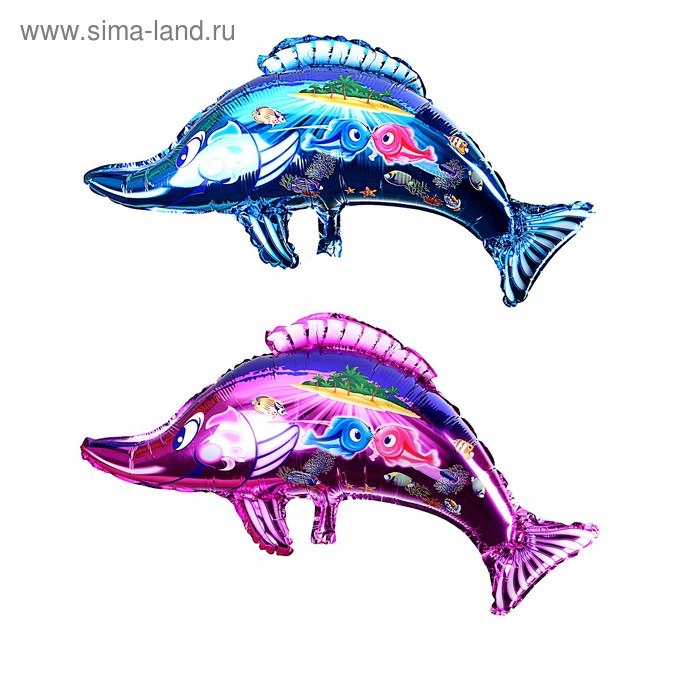 Шар фольгированный "Рыбка" 30" цвета МИКС - Фото 1