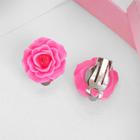 Серьги-клипсы детские "Выбражулька" розы, цвет МИКС - Фото 2