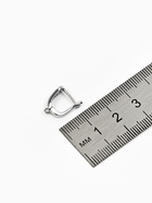 Швензы с английской застежкой с цирконом «Капля», белые в серебре (1 пара) - Фото 2