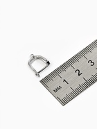 Швензы с английской застежкой с цирконом «Капля», белые в серебре (1 пара) - Фото 4