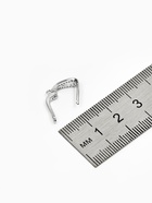 Швензы с английской застежкой с цирконом «Капля», белые в серебре (1 пара) - Фото 4