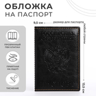 Обложка для паспорта, цвет чёрный - фото 8588865