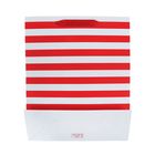 Пакет ламинированный "Красные полоски", люкс, 18 х 8,5 х 24 см - Фото 3