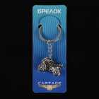 Брелок автомобильный для ключей Cartage, мотоцикл, металл, темный хром - Фото 4