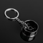 Брелок для ключей Cartage, диск, металл, темный хром - Фото 4