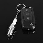 Брелок автомобильный, свеча зажигания с фонариком, хром, металл - Фото 2