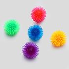 Шарик для кошек игольчатый, мягкий, 5 см, микс цветов (фасовка 5 шт.), микс цветов - Фото 2