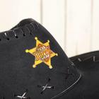 Ковбойская шляпа «Шериф», р-р. 56-58, цвет чёрный - Фото 3