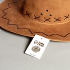 Ковбойская шляпа «Вооружен и опасен», р-р. 56-58, цвет коричневый - Фото 5