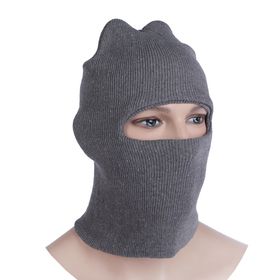 Шлем-маска 1 отверстие, цвет серый