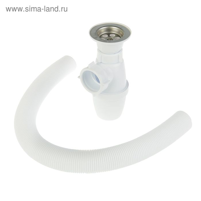 Сифон для мойки ORIO Е-32011, 1 1/2"х40 мм, с гофрой 40 мм - Фото 1