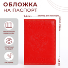 Обложка для паспорта, цвет красный - фото 3692292