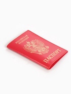 Обложка для паспорта, натуральная кожа, тиснение фольгой, гладкая, розовая - Фото 4