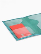 Обложка для паспорта, натуральная кожа, тиснение фольгой, гладкая, бирюзовая - Фото 8