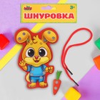 Шнуровка фигурная "Зайка", 10 х 12 см - Фото 1