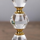 Стеклянный подсвечник на 1 свечу «Хрустальное небо», 22.2×7.8×7.8 см 2533951 - фото 16870099