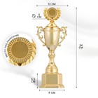 Кубок 122C, наградная фигура, золото, подставка пластик, 33,5 × 14 × 9 см - фото 17413777