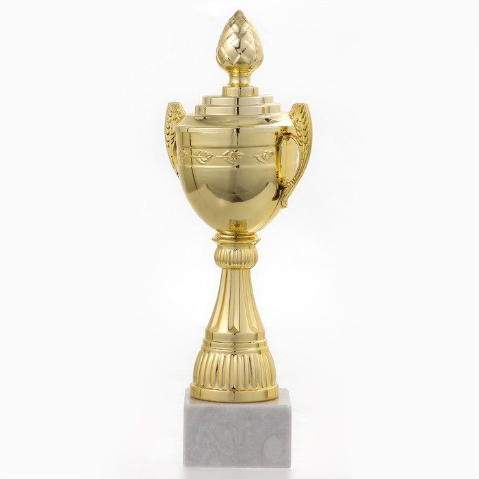 Кубок 124D, наградная фигура, золото, подставка камень, 22 × 9 × 6 см. - фото 1908330913