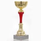 Кубок 131A, наградная фигура, золото, подставка камень, 28 × 9,5 × 9,5 см. - фото 10008286