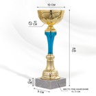 Кубок 132A, наградная фигура, золото, подставка камень, 25 × 8 × 8 см - фото 318009298