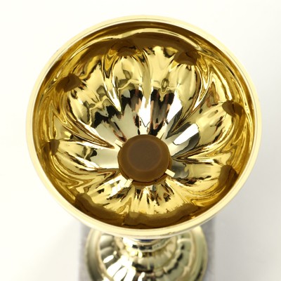 Кубок 132A, наградная фигура, золото, подставка камень, 28×10×9 см
