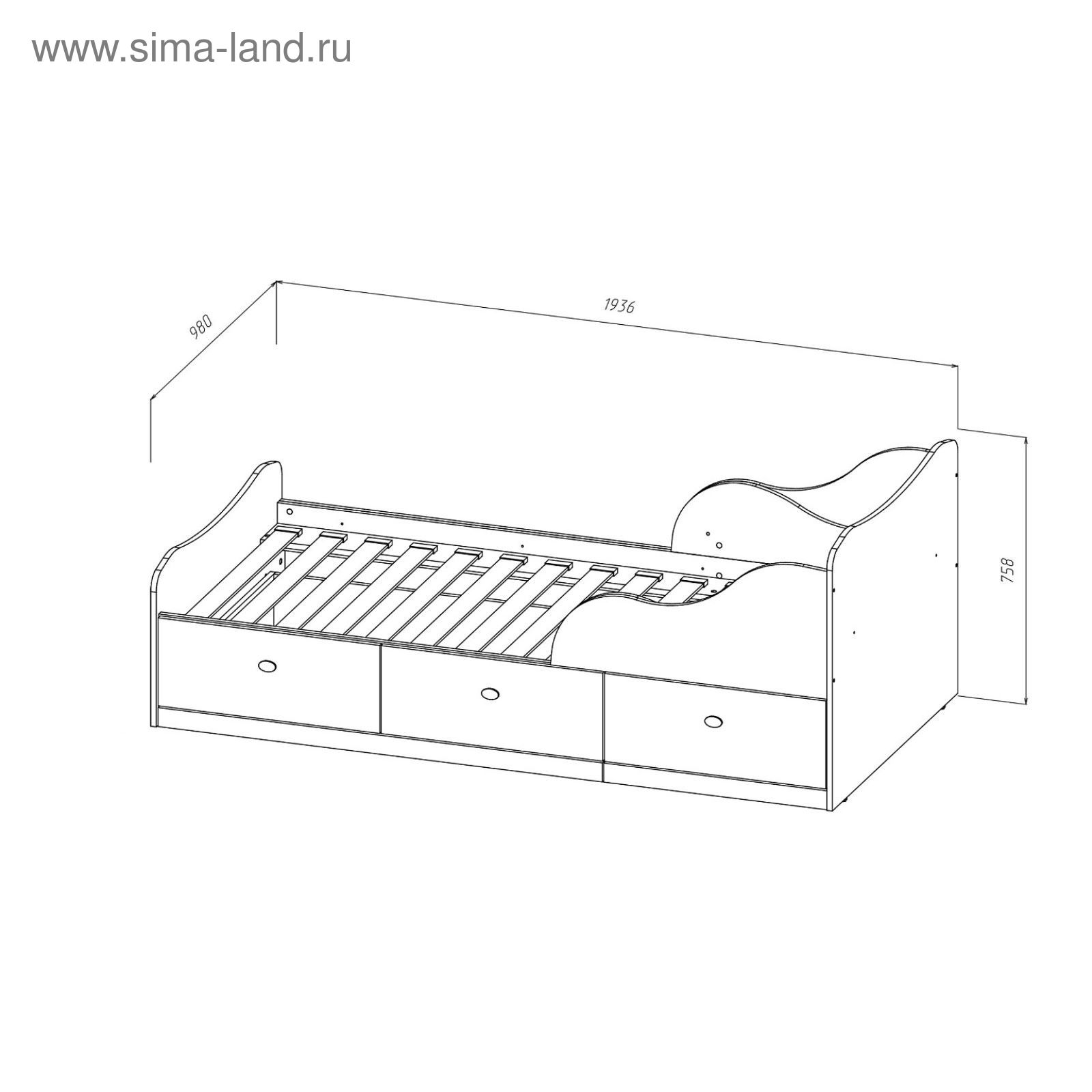 Кровать для девочки подростка размер