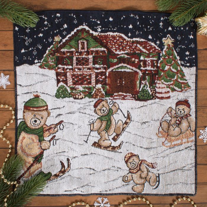 Салфетка "Этель" Медвежата 43х43 см - Фото 1