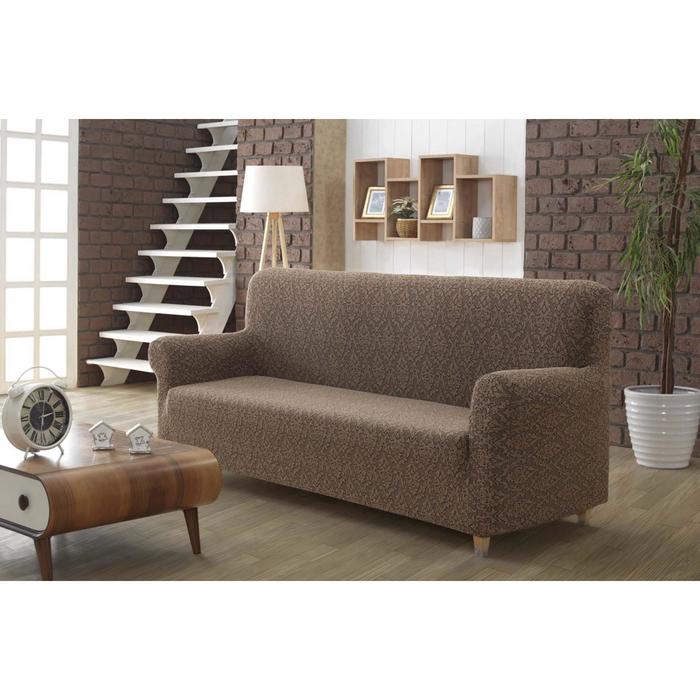 Чехол для трёхместного дивана Milano, цвет коричневый - Фото 1