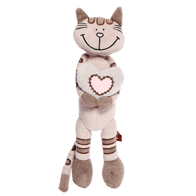 Мягкая игрушка «Кот Полосатик с сердцем», 33 см