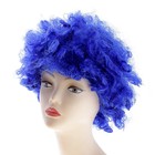 Карнавальный парик объёмный, цвет синий - Фото 1