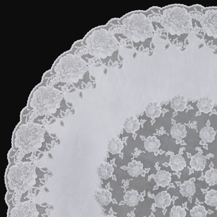 Скатерть столовая «Ажурная» Dia Rose, d=152 см, 10 шт в рулоне, цвет белый - Фото 1