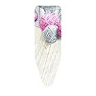 Чехол для гладильной доски «Клубки пряжи», серый/розовый, 130х50 см, хлопок - фото 297933420