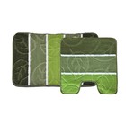 Набор ковриков для ванной «Листопад», 2 шт: 50 х 80 см, 55 х 55 см, цвет зелёный - Фото 1