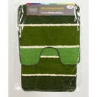 Набор ковриков для ванной «Листопад», 2 шт: 50 х 80 см, 55 х 55 см, цвет зелёный - Фото 3