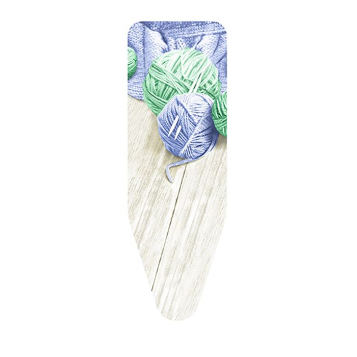 Чехол для гладильной доски «Клубки пряжи», синий/зелёный, 140 х 55 см, хлопок
