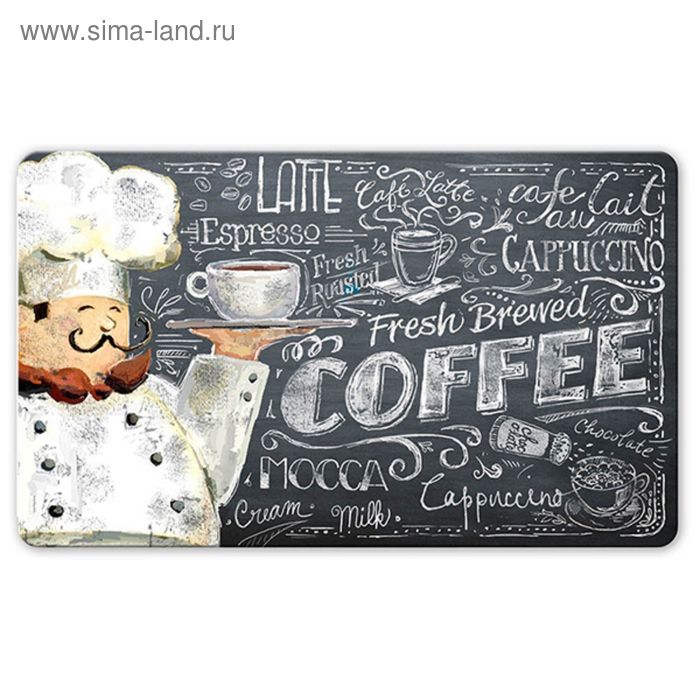 Коврик на кухню Coffee Chef 45x75 см - Фото 1