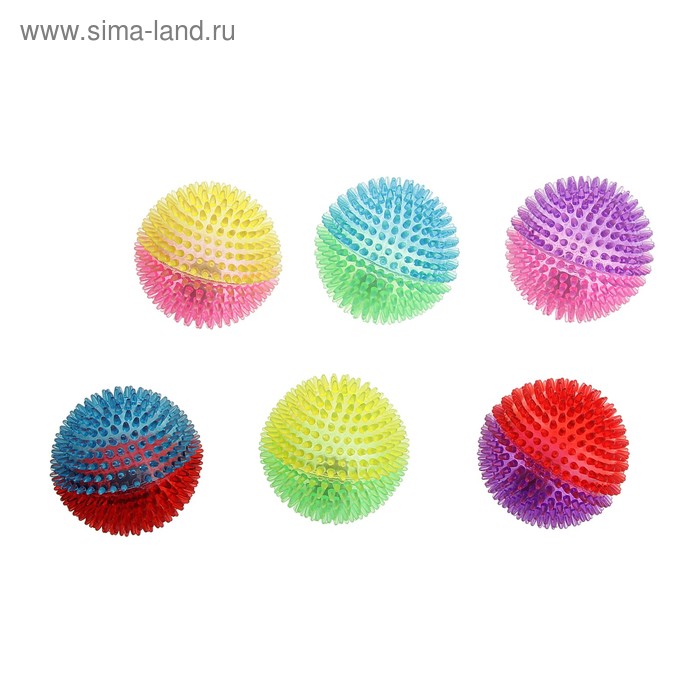 Мяч световой "Ежик", музыкальный, цвета МИКС